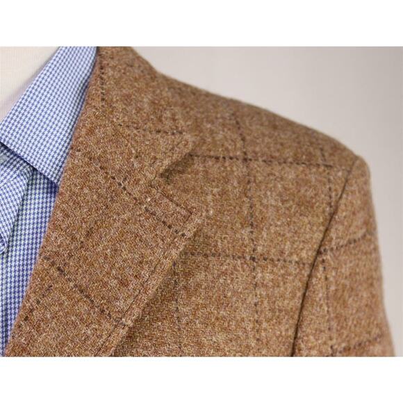 Timothy Everest x Harris Tweed Brown Windowpane Patch Pocket Coat Blazer 40S - Picture 4 of 11